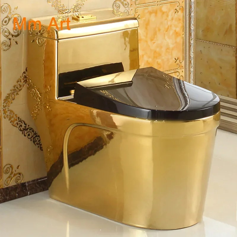 Európske zlaté toaletné kreatívne umenie WC
