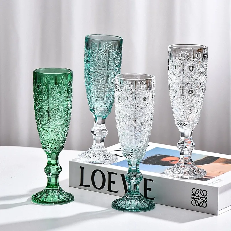 Európsky štýl Light Luxury Goblet Glass Glasing Glass Cup Restaurant Home Červené víno Champagne Koktail Koktail okuliare na víno