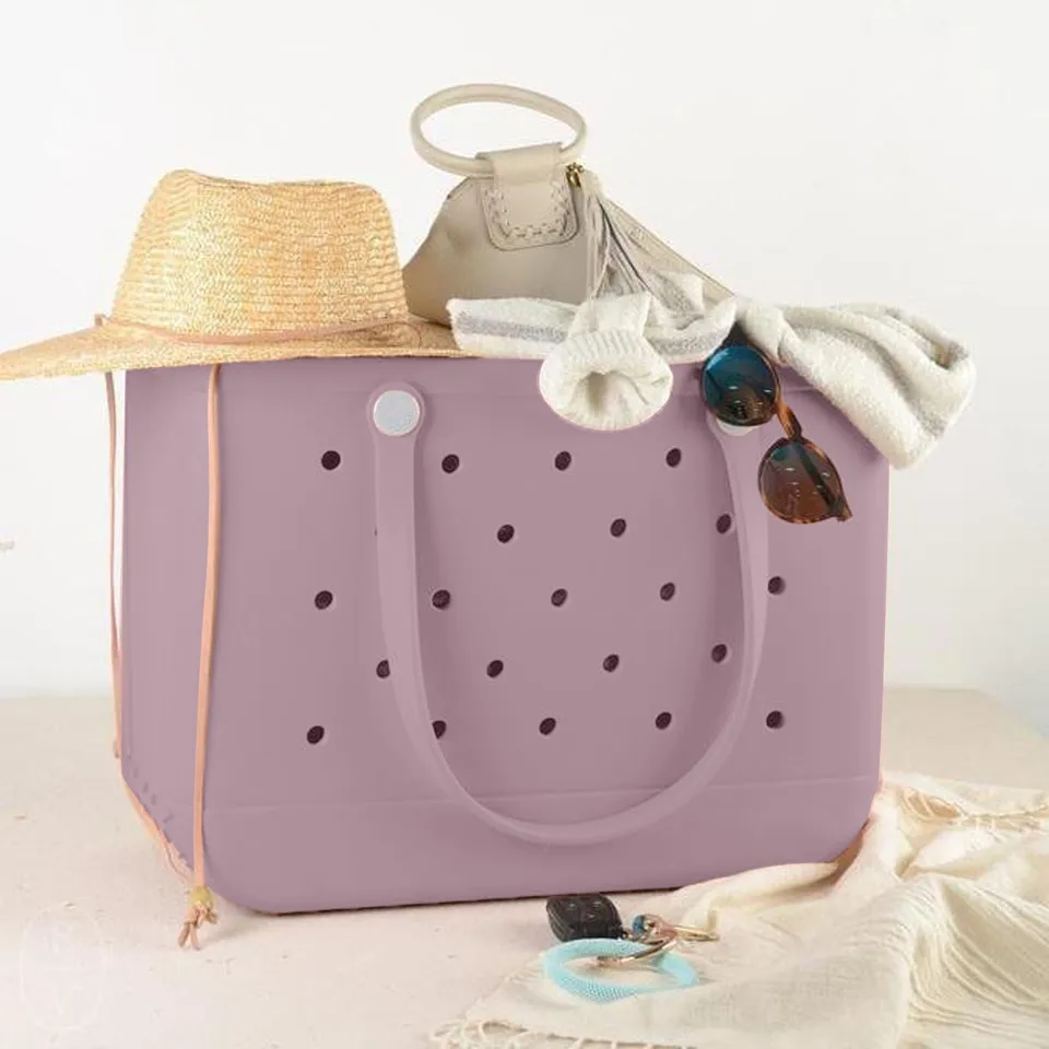 Eva Beach Bogg Bag Veľká tote tote ramenná kabelka dámy veľkú kapacitu kabelku móda dám na plážový kôš nákupný taška
