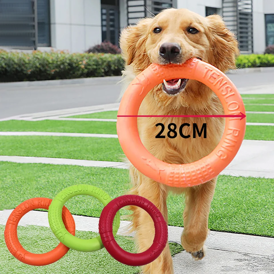 Eva Flying Discs for Dog Training, prsteň odolný voči plávajúcej hračke Outdoor Interactive Game, hranie produktov Puppy 28 cm