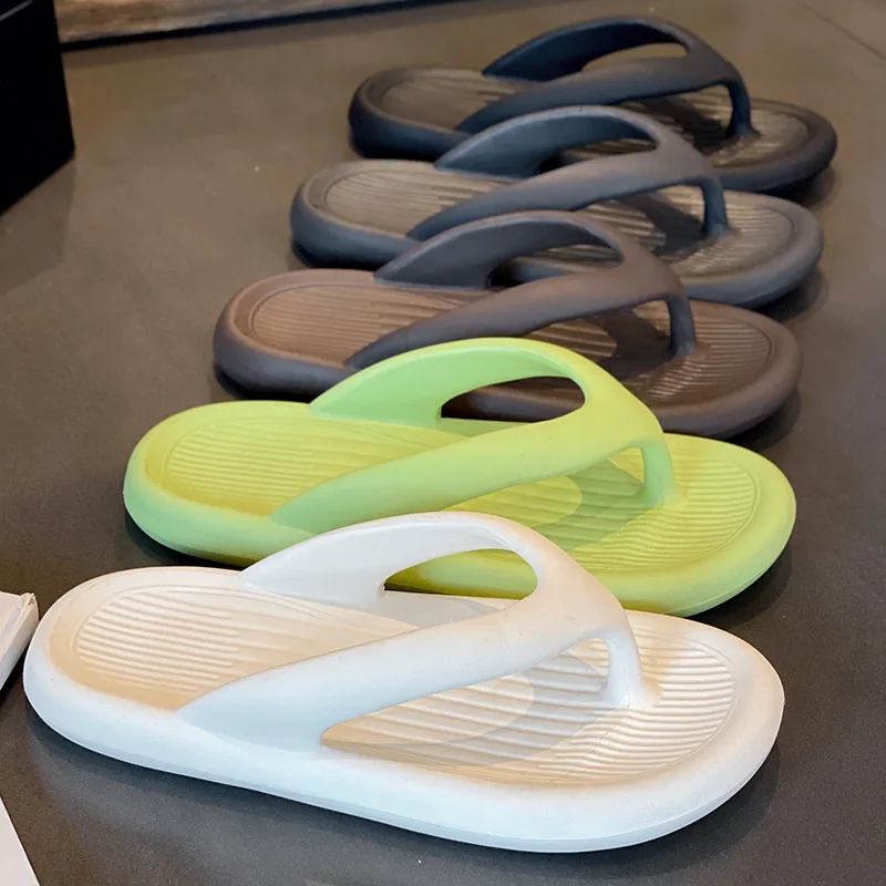 Eva Muži žabky letné pláže Sandále Indoor Outdoor proti skĺznutia pár papuče Pohodlné neformálne ploché snímky Pantuflas hombre