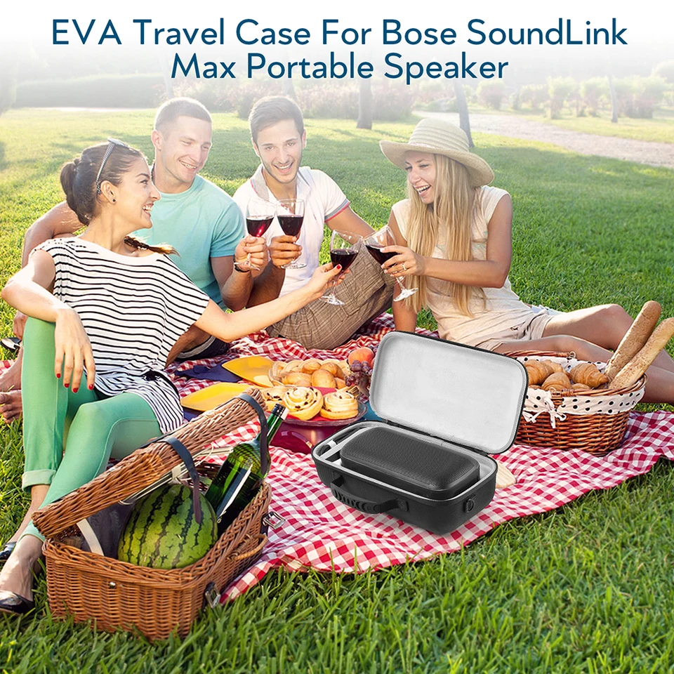 EVA Tvrdé ochranné puzdro Anti-Scratch Tvrdé skladovanie s ramenným popruhom a rukoväťou pre prenosný reproduktor Bose SoundLink Max