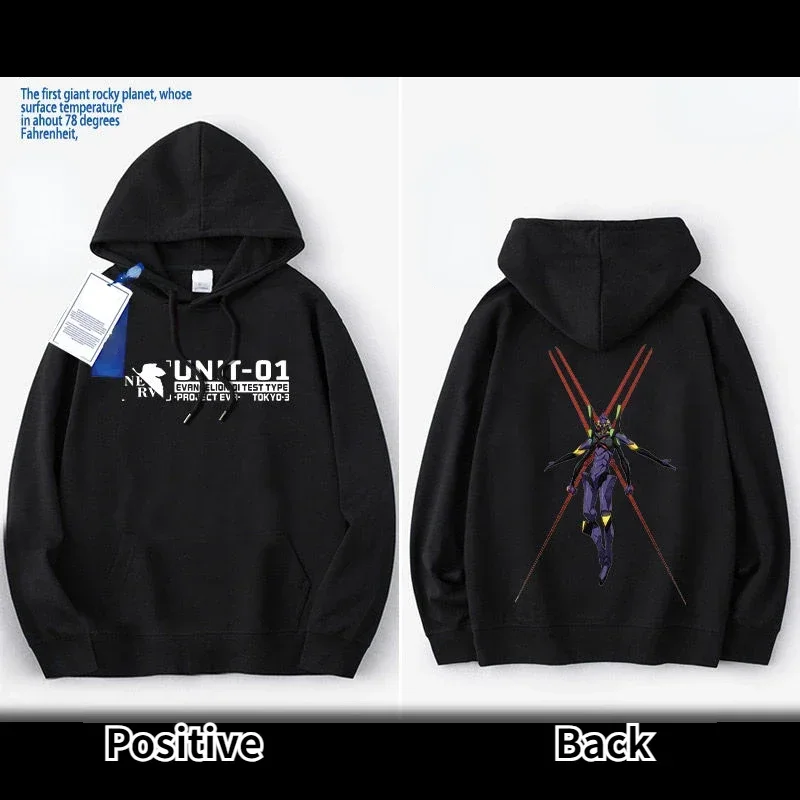 Evangelion karikatúra Horúca okolitá cosplay Popularita asuka roztomilý ayanami rei eva-01 anime módne oblečenie voľné pullover mikiny