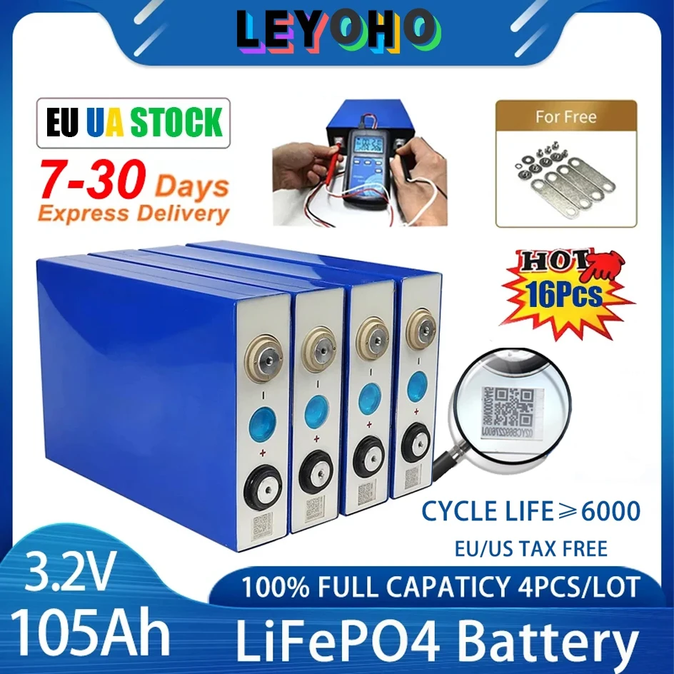 EVE 105AH LIFEPO4 BATTERSKÁ CELL 6000 Cykly 0,3Ω Skutočná kapacita 110AH pre domácich majstrov solárnej energie 12V 24V 48V BATTERS DE PL UA