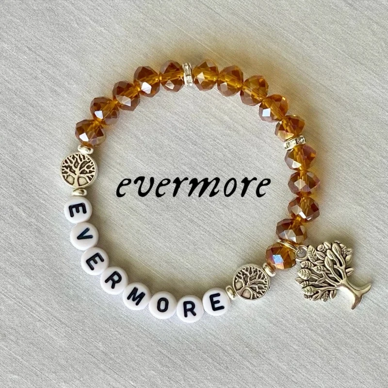 Evermore Friendship Bracelet Taylor Swift Evermore Willow Inspired Tree Charm Swiftie Eras Swiftie Merch Taylor Swift Gift nápad