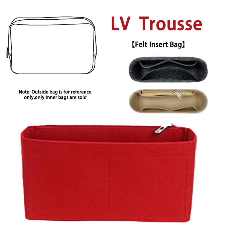 Evertoner cítil vložku pre LV Trousse 23 28 toaletné vrecko Vnútorná podpora typu lemovaná zipsovou kozmetickou taškou