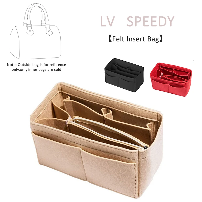 Evertoner pre LV Speedy 25 30 35 Felt Tank vložka s kabelkou Fit Cosmetic vrecko Cestovná dámska vložka