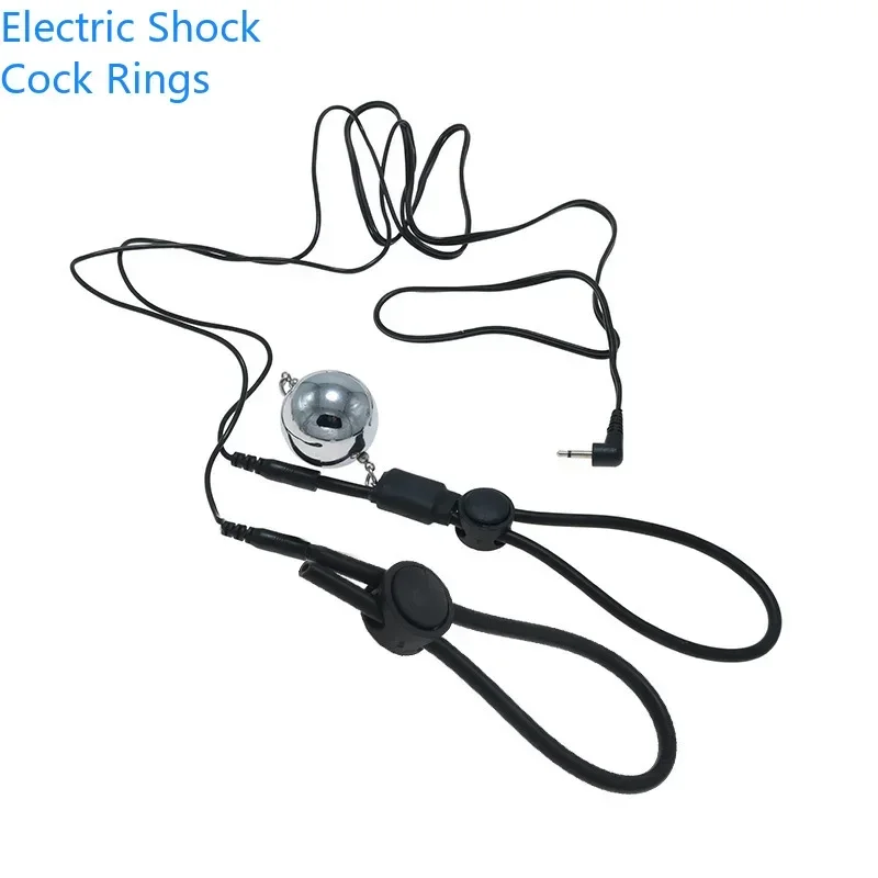 Exotické príslušenstvo hračka masager penis rukávy Silcone Glans Ring Electro Shock Sex Hray Elektrická stimulácia Penis prsteň