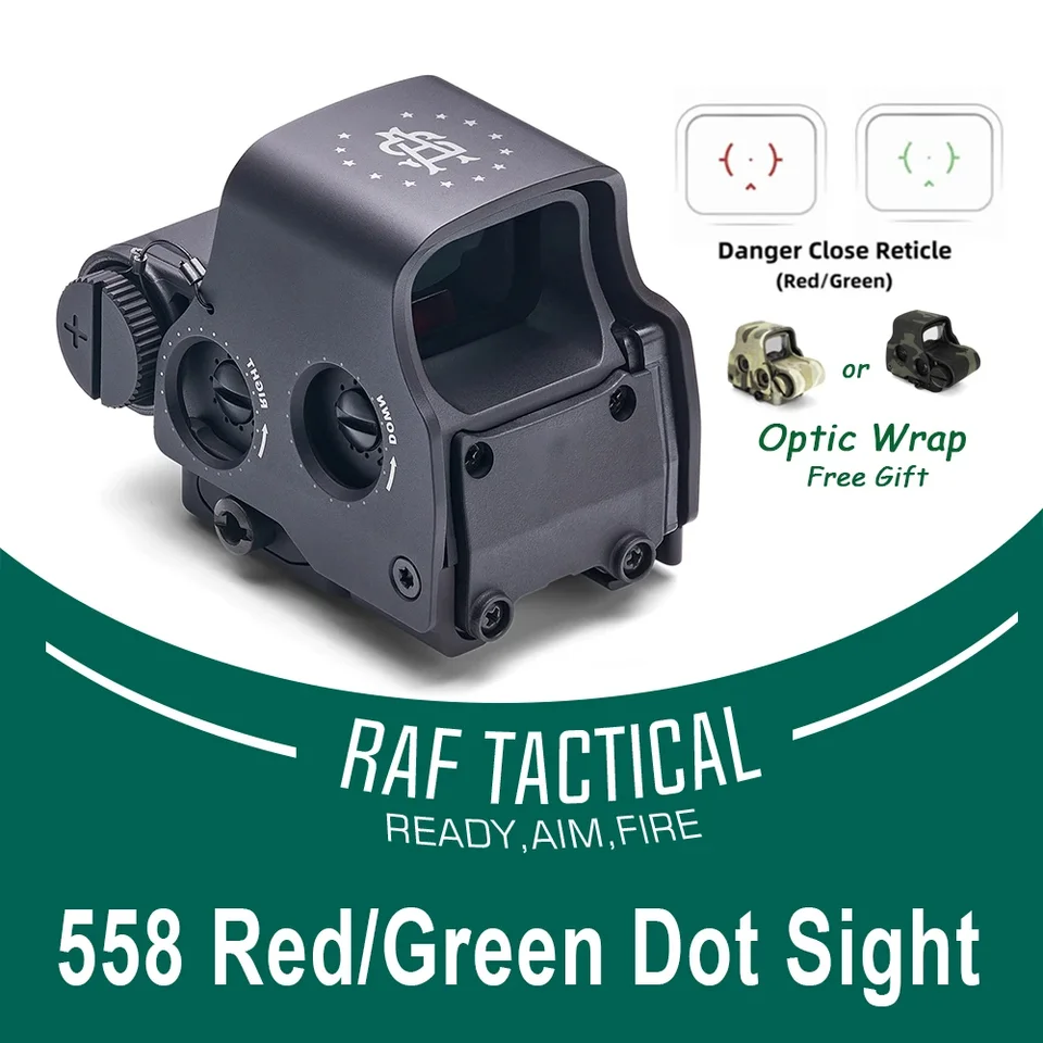 EXPS3 DCR Reticel 558 Holografická červená bodka Airsoft RIFLESCOPE TOP 2A Iniciatíva Značenie pušky 20 mm držiak na koľajnicu