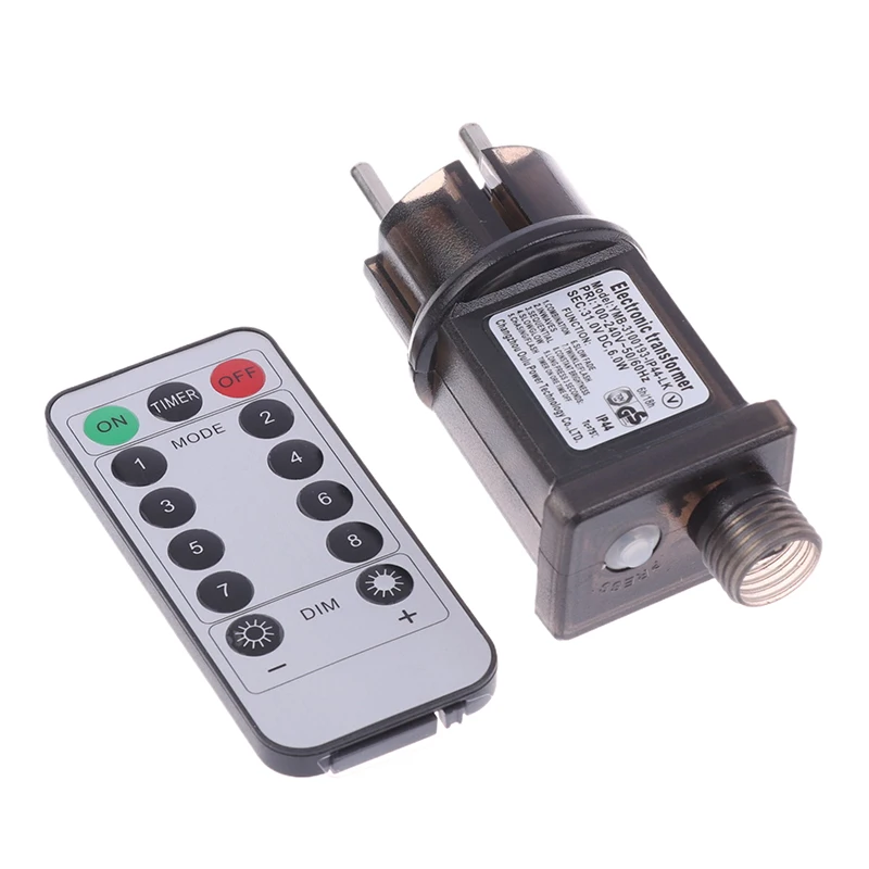 EÚ Plug AC 220V až 31VDC 6W 8 Funkčné s diaľkovým ovládaním Selv LED LAMP Switch Switch Adaptér IP44 Vodotesné laserové osvetlenie