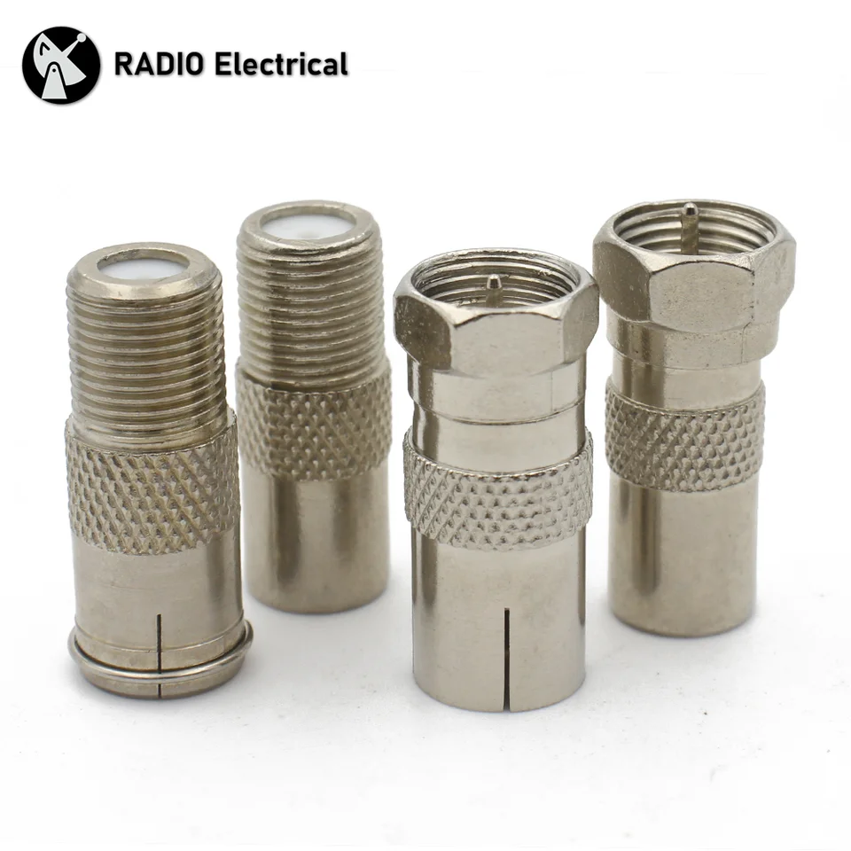 F do televízneho konektora mužské ženské Striaght Pure Copper Thread Inch RF Koaxiálny adaptér pre rozšírenie televíznej antény Nový vysoký Quanlity