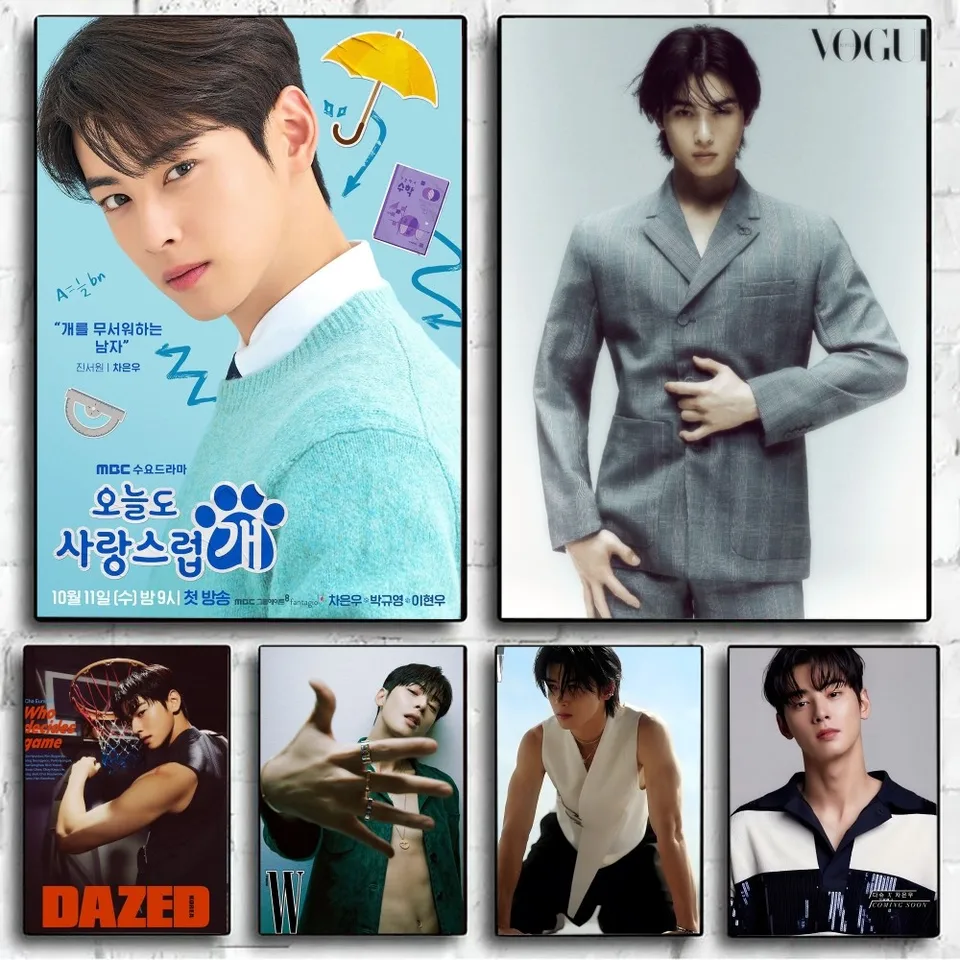 F-korea cha eun woo plagát bez zarámovaného plagátu kraft club bar papier