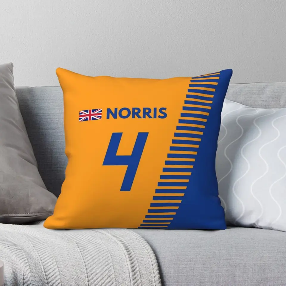 F1 2020 #4 Norris Square vankúš Pollowcase Polyester Linen Velvet vzor zips dekor vankúšový vankúš Domáce puzdro