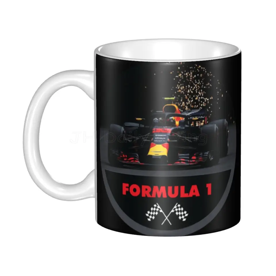 F1 automobilové kávové hrnčeky 11oz keramický hrnček módny čaj Kakao mlieko pohár noviniek Darčeky Prispôsobené ekologické šálky vody