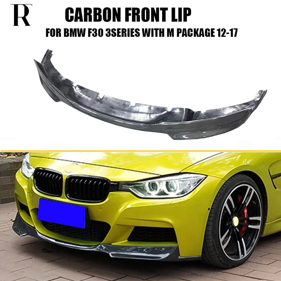 F30 F31 V Style Uhlíkové vlákno predné nárazník pre bradu pre BMW 320 328 330 340 Sedan & Wagon s balíkom M 12 - 18