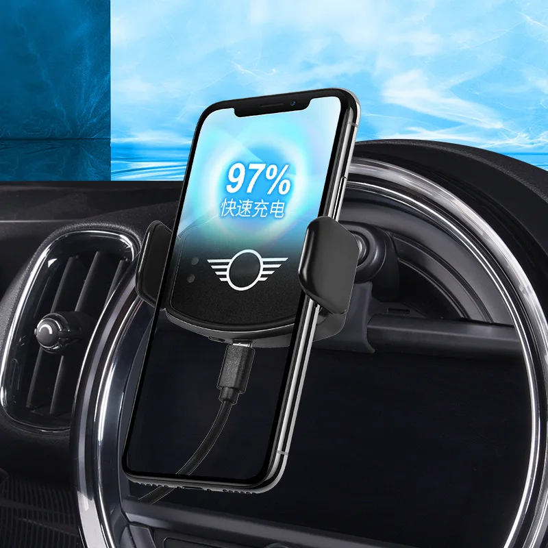 F54 F55 F56 F57 15W Wireless nabíjanie automobilu Automatický stojan na rýchle nabíjačky pre Mini Cooper Clubman Countryman Interiér
