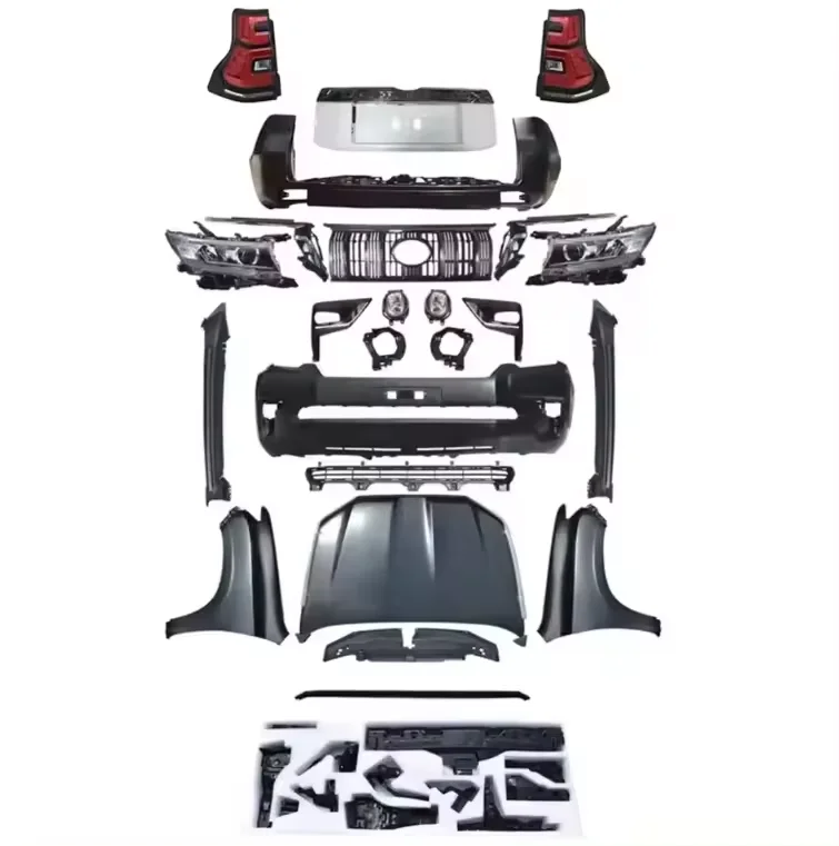 Facelift BodyKit pre Toyota Prado 150 Body Kit FJ150 Zadný predný nárazník mriežky hlavy Light 2010_2017 Inovácia na rok 2018