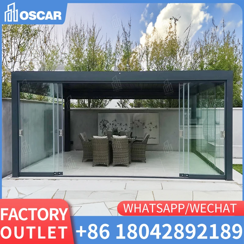Factory Custom Dragtable Patio Screen a Motorized Roller Shade Outdoor Ziptrack