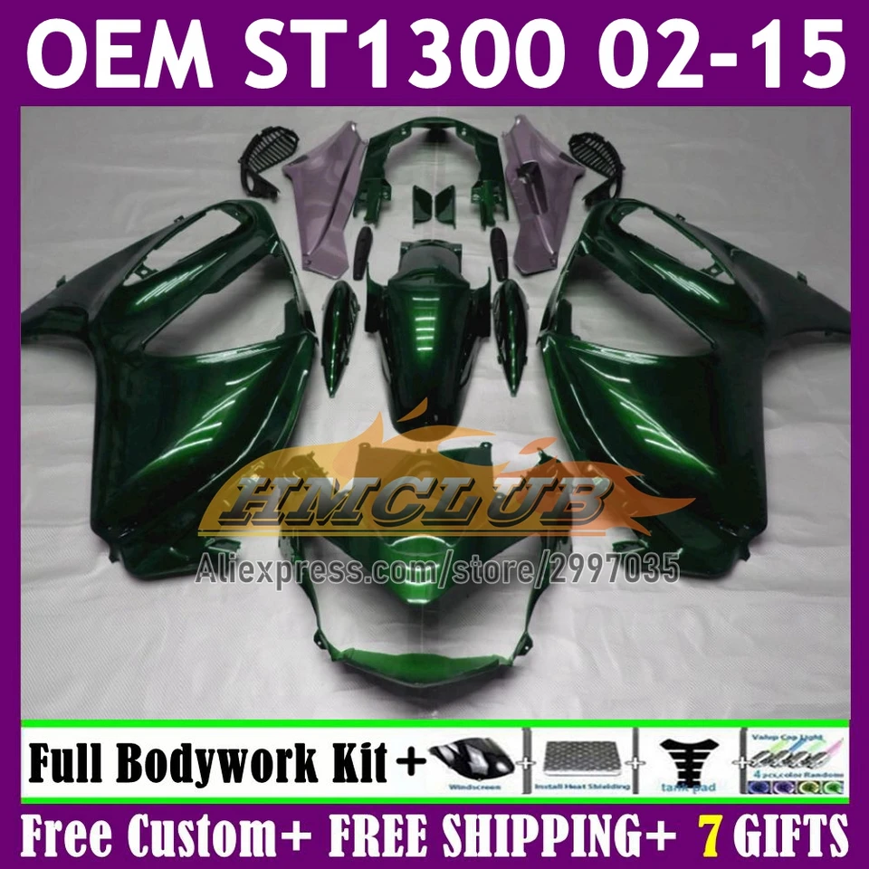 Fairing for Honda Pan European STX1300 ST1300 ST-1300 CC 30NO.88 ST 1300 Tmavo zelená 02 03 04 05 06 07 08 09 10 11 12 13 14 15 15