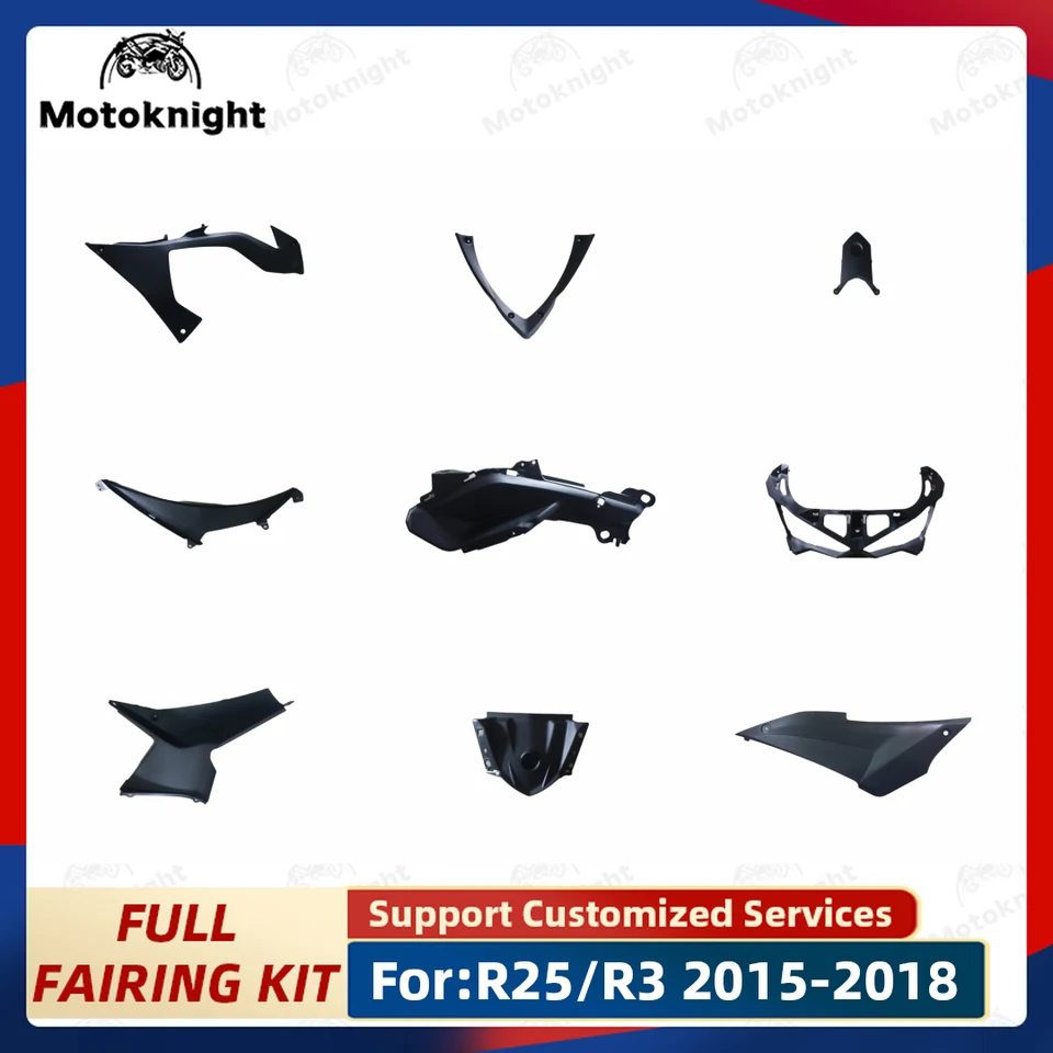 Fairing Kit Fit For Yamaha YZF R25 R3 2015 2016 2017 2018 2018 Plne setové motocyklové kapotáže NEPRATÉ BODEWORTY súpravy New ABS PLAST