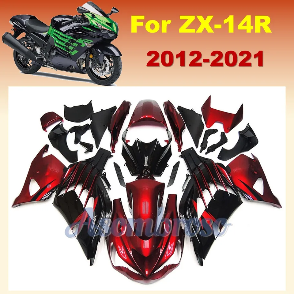 Fairing Set for Ninja ZX-14R 2012 2013 2014 2015 2016 ZX14R 2019 2018 2020 2021 ZZR1400 ABS PLASTOVÝ MOTORY COLOWLING MOTORY
