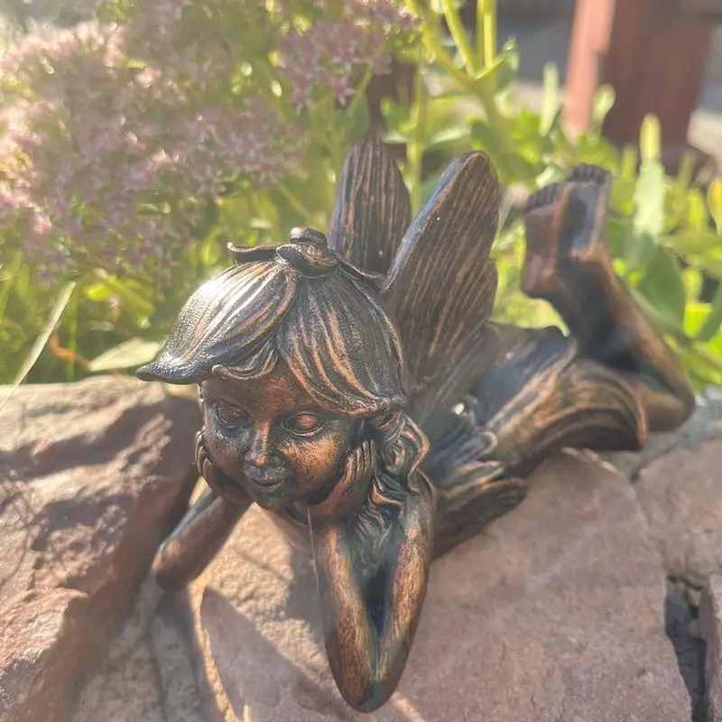 Fairy Garden Figures Dekoratívne anjelské figúrky odolné voči počasiu záhradné miniatúry Romantické záhradné dekorácie pre balkón