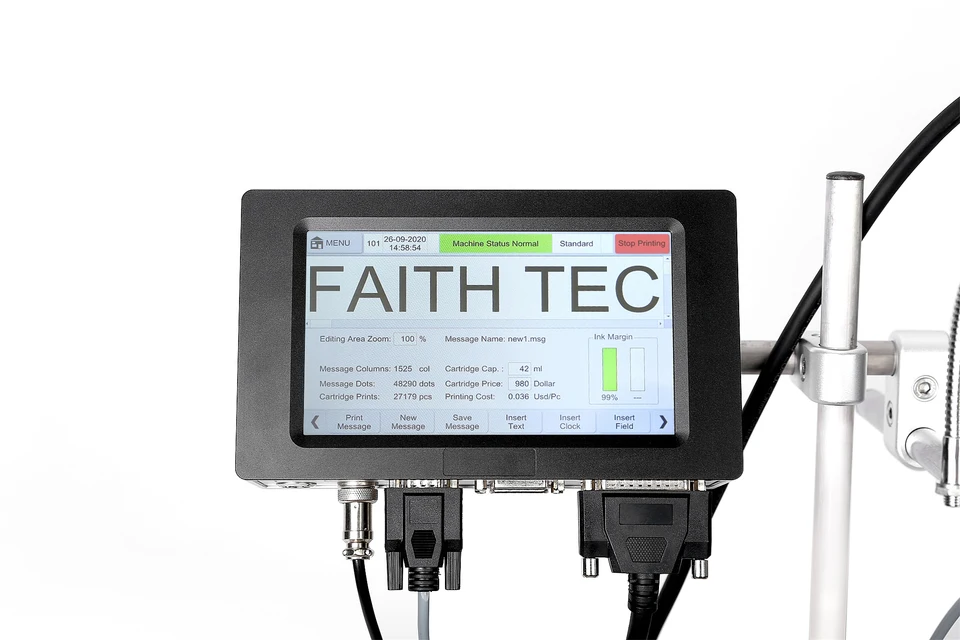 Faith KD210-E 12.7/25,4 mm online tlačiareň Dátum QR kód MarkLife Inkjet Tlačiarne Expiry Dátum lesk Životný dopravný pás