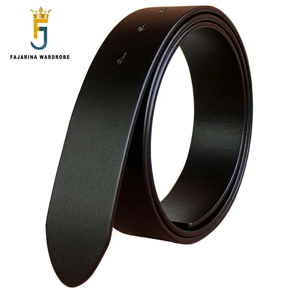 Fajarina Top Kvalitné originálne kožené pásy retro štýl kravského pásu pre mužov 3,8 cm a 3,3 cm široký bez sponky N17FJ354