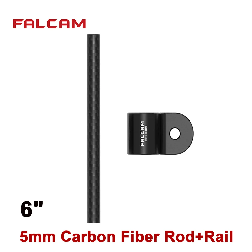 Falcam 15 mm koľajnica s uhlíkovými vláknami 6 palcov 15 mm tyč pre fotoaparát pre DSLR Coamate Cage Rig Rig