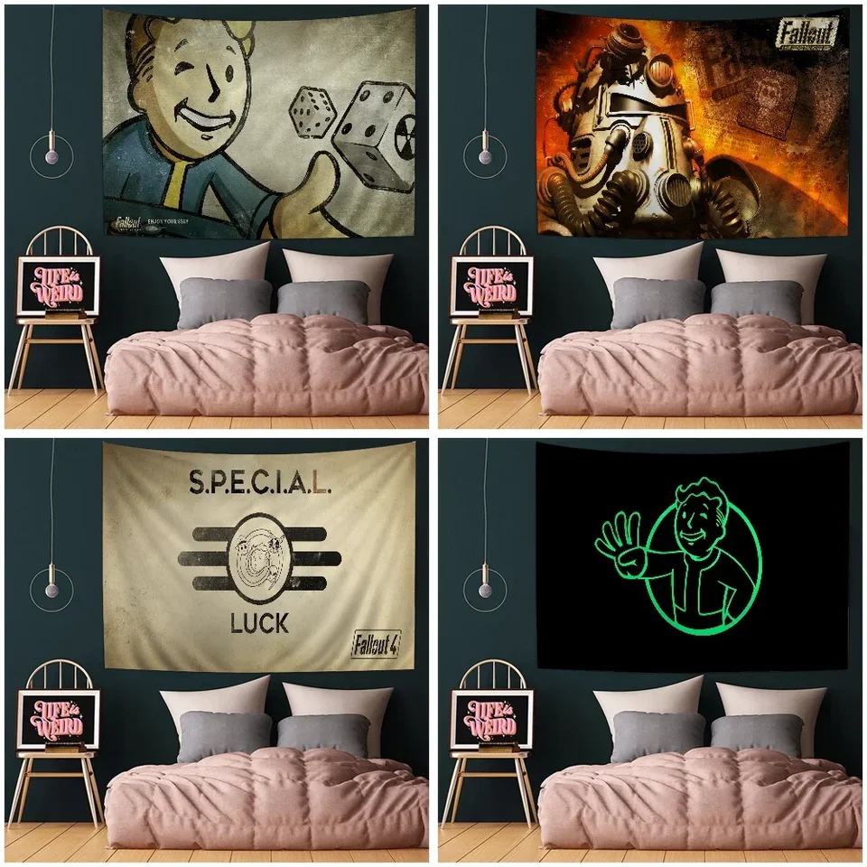 Fallout 4 Graf tapisérie Bohemian steny tapisérie mandala nástenné umenie dekor
