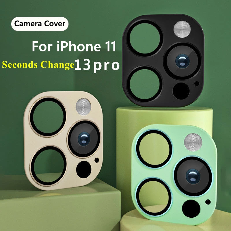 Falošná šošovka pre fotoaparát pre iPhone 11 Second Change 13 Pro 13Pro Update Back Film upravený nálepky na chránič obrazovky na obrazovku