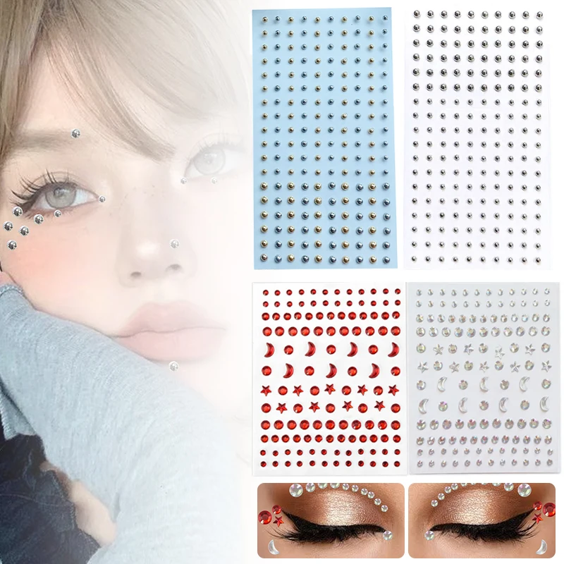 Falošné obočie piercing falošné pier labretné cvočky Stick na falošnom nose cvok piercing Piercing Adhesive tvár klenot