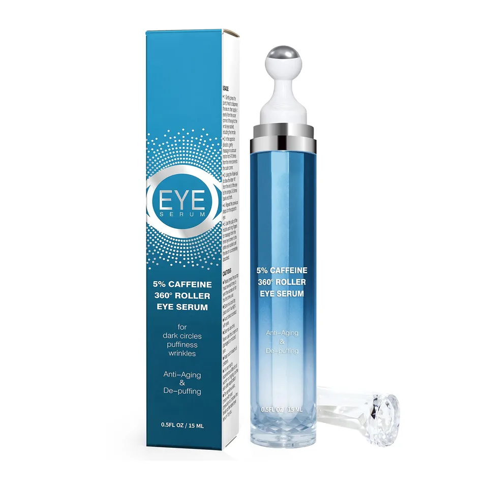 Falten Augen 5% Koffein Augen Creme Eye Roller Ball Creme Für Aucenringe Verblasst Feine Linien Enfernen Augen Taschen 15 ml