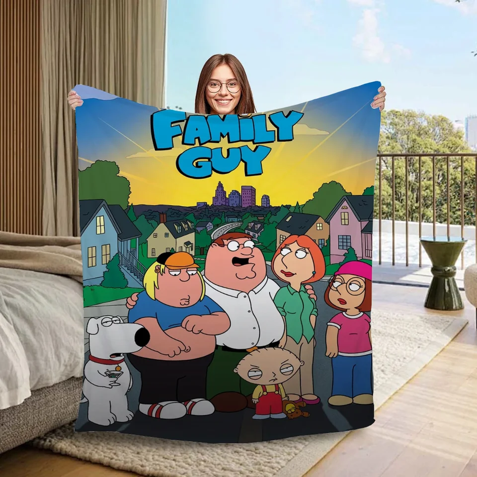 Family Guy Microfigber Deka King Veľkosť chlpaté prikrývky na posteľ Hrot prikrývky a hody luxusná posteľná podliatka pohovka kryt deka zdriemnutia kožušiny