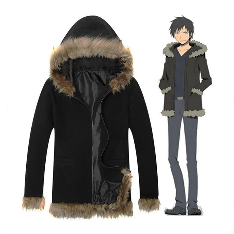 Fancy Cosplay kostým čierny kabát Durarara Izaya orihara bunda Mikiny Top unisex mužov Ženy