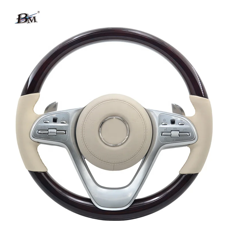 Fancy Design Fit Mercedes Benz Maybach-S W204 W212 W213 2018-2022 Peach Wood Custom Auto Sport Riadiace kolesá Cover od BM