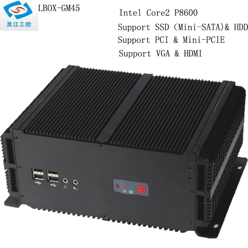 Fanless Industrial Computer 64 GB 128 GB SSD s 2 slot PCI RS485 Komunikačný port Mini PC