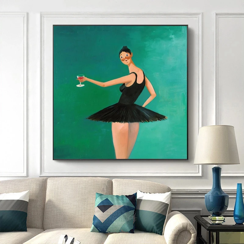 Fantasy Music Album Canvas Obrazy krásne Dark Girl Dance Plagáty a výtlačky nástenné umenie Obrázok pre obývaciu izbu dekor Cuadros