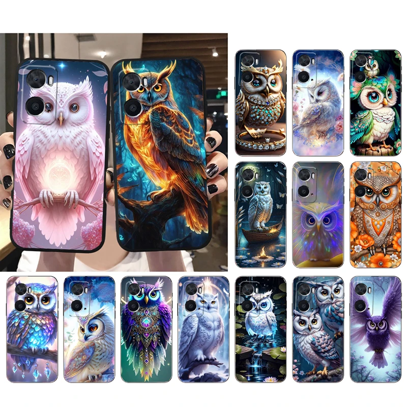 Fantasy Owl Telefon Case pre Oppo A77 A57S A96 A91 A54 A74 A94 A73 A78 A53S A54S A15 A16 A17 A52 A52 A58X A98 A98