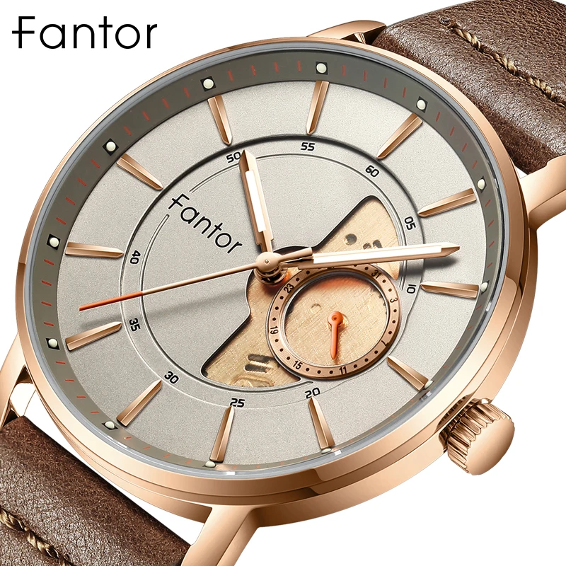 Fantor Relogio Masculino Top Brand Luxury Muži sledujú originálne kožené hodinky Man Business Fashion Quartz Wristwatch Men Wrkt Watch