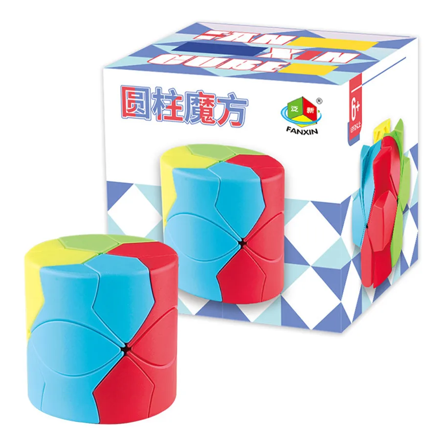 Fanxin Cylindrical Magic Cube Solid Color 3x3x3 Cube Toys Educational Learning Intelligence Toy Hračka