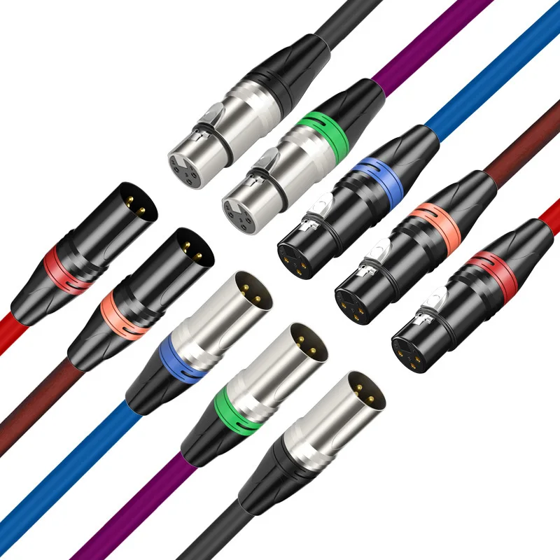 Farba XLR kábel muž na ženský zvukový signál Cannon Balance XLR Karon Mikrofón Mix