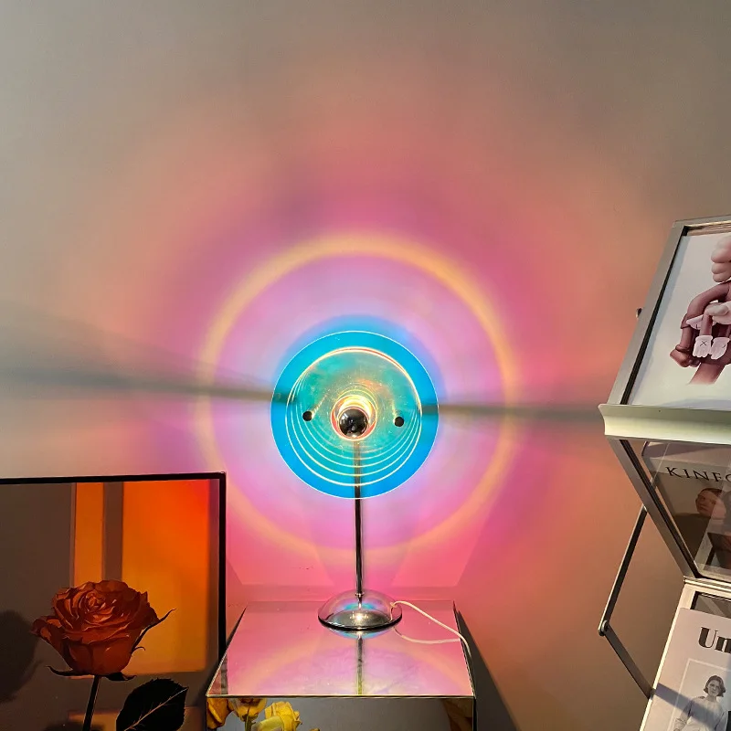 Farebná Aurora stolová nočná lampa Romantická atmosféra Svetlo Kreatívne stojace lampy RGB Vianoce LED svetlo LED pre spálne lôžko LAMP