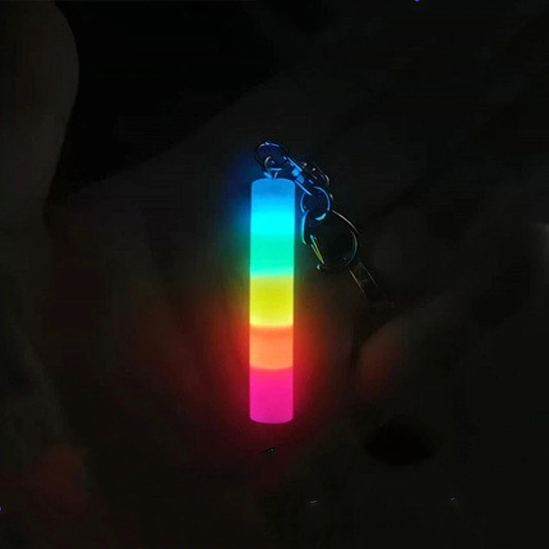 Farebná palica Luminous EDC prívesok živice Život samovzasíjača signálu Marker Key Chain Non-Tricium trubica kreatívna taška zavesenie pracky