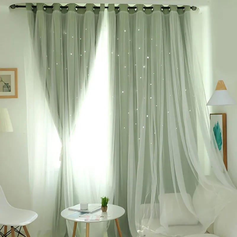 Farebná vykurovacia hviezda Blackout Curtains Girl Dievča