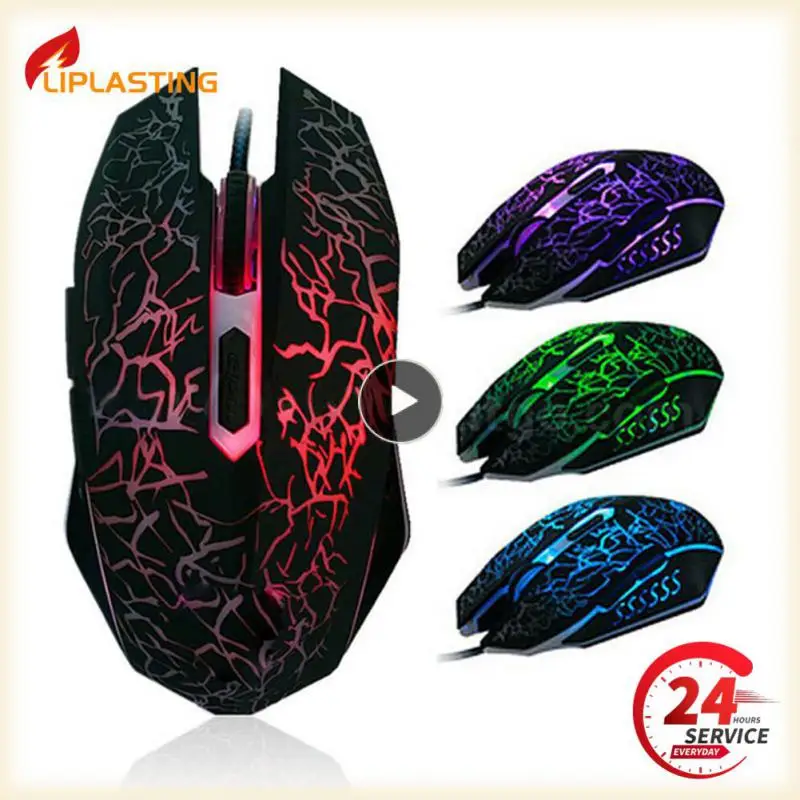 Farebné LED počítačové hry Gaming Mouse Professional Ultra-Presce for Dota 2 Lol Gamer Mouse ergonomická 2400 DPI USB káblová myš