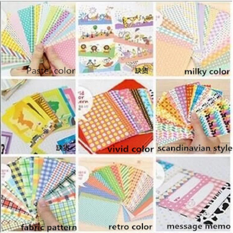 Farebné nálepky na fotoalbumy, DIY Scrapbook Dekorácie nálepky, sada 20 kusov, nové vydanie