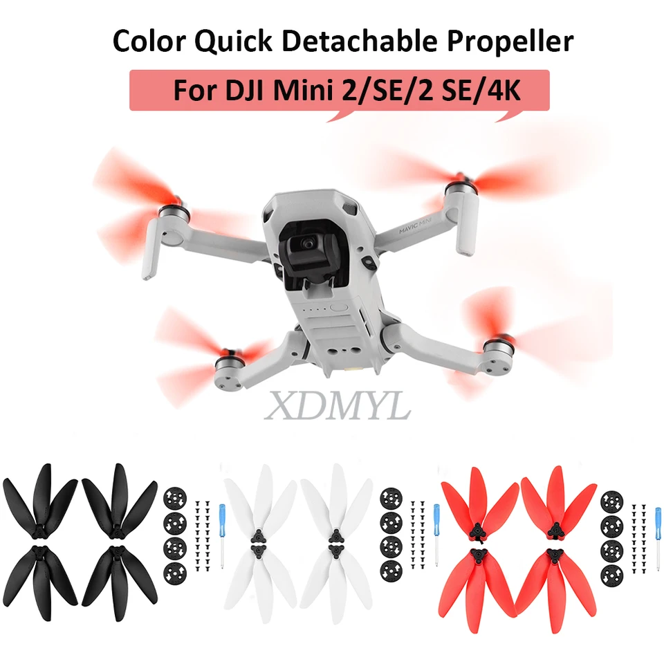 Farebné odnímateľné ventilátory krídla pre DJI Mini 2/Mini SE/Mini 2 SE/MINI 4K Tri Ppropeller Blade Prop Dron Accessories