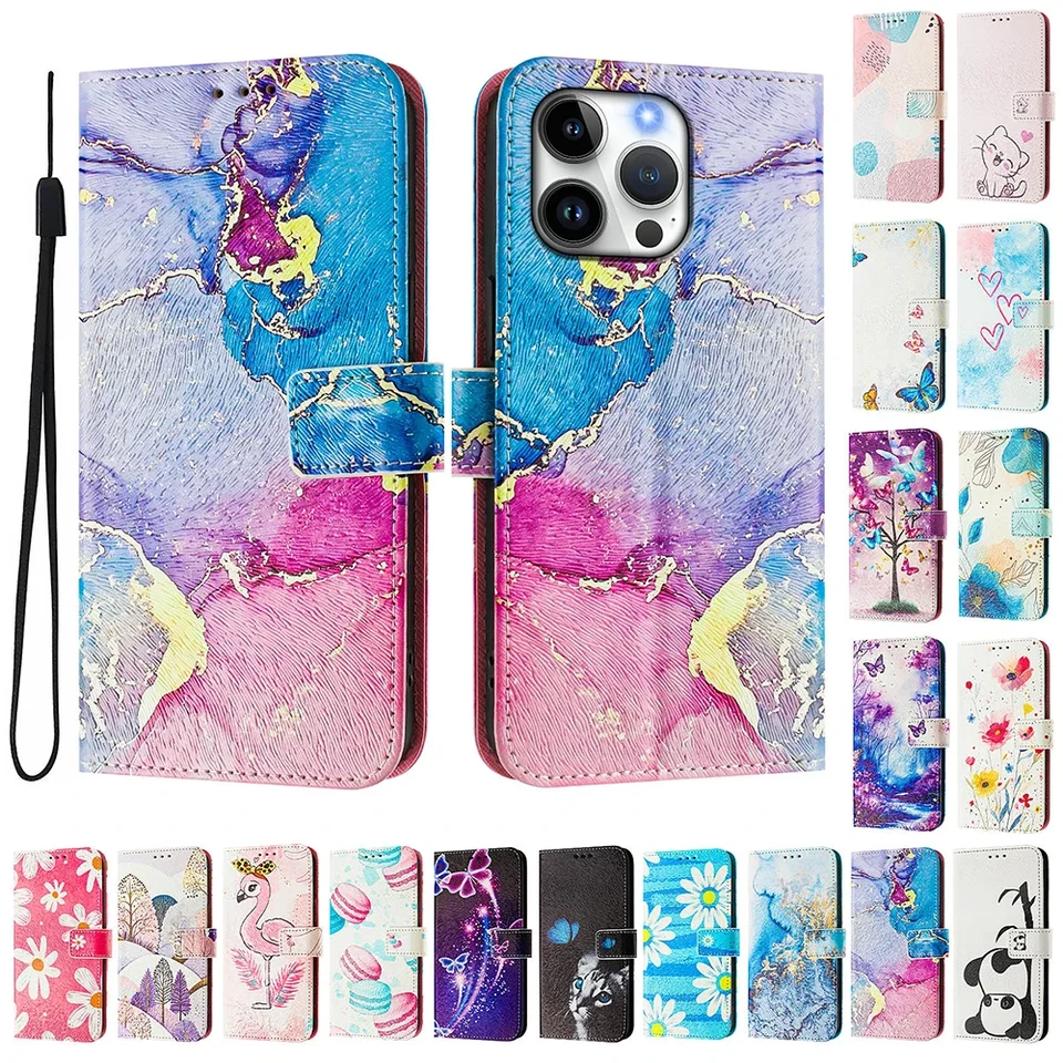 Farebné puzdro na peňaženku pre Moto G04 G04S G13 G14 G23 G24 G32 G42 G52 G54 Power G62 G71S G82 G84 E14 Flip Stand Telefón
