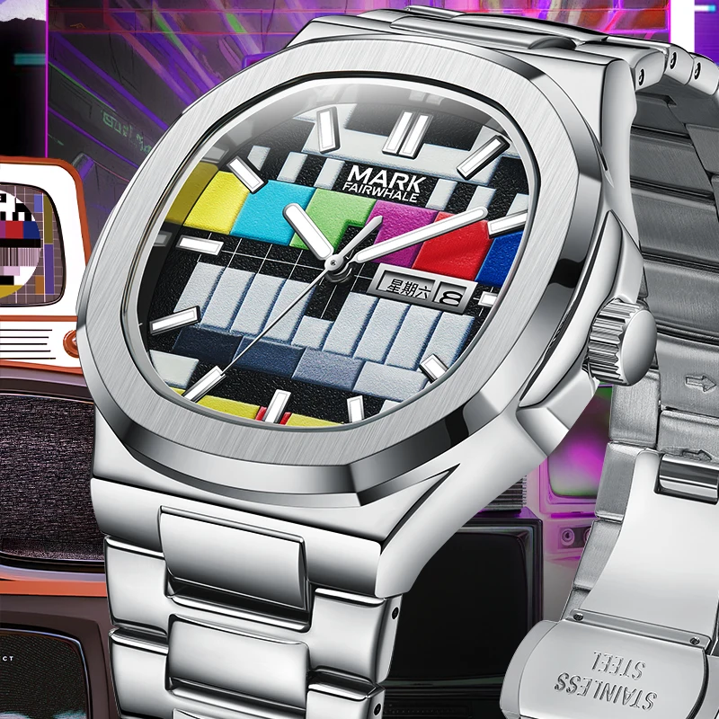 Farebné vytáčanie pánske hodinky Luxusné obchodné obchodné značky Quartz Move